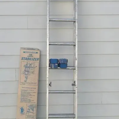 Vintage Werner #96 Ladder Stabilizer & Extension Ladder Lot