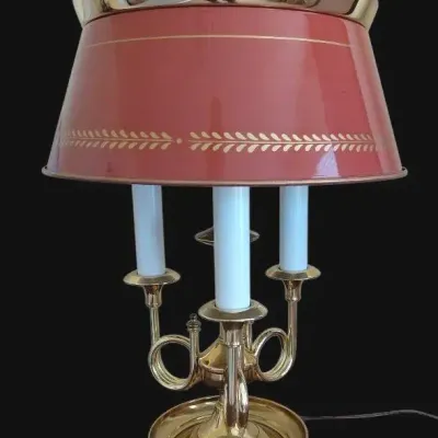 Vintage French Empire Bouillotte Style Lamp