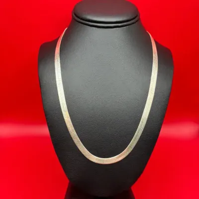 20” Sterling Silver Herringbone Chain