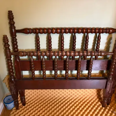 Vintage Twin Spool Bed Frame-Headboard & Footboard Only