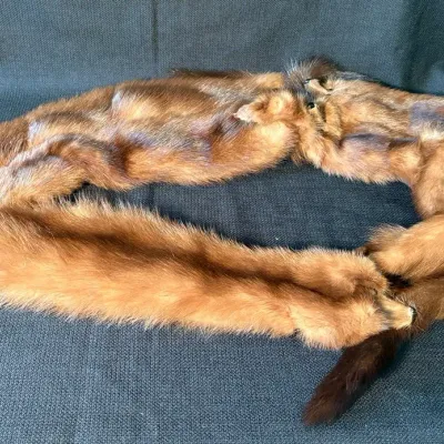 Vintage Genuine Full Body Mink Fur Pelt Stole/Collar 