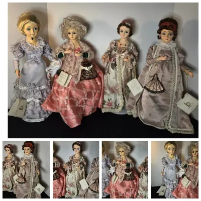 4 Vintage Brinn's American President's Wives Dolls