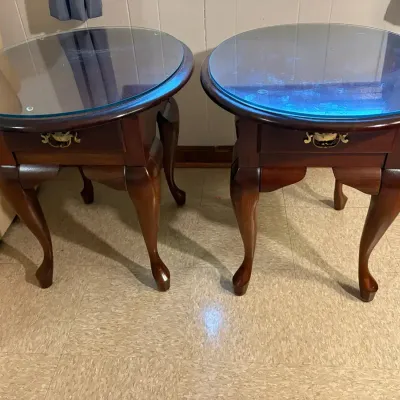 Queen Anne Style Side Tables & Coffee Table