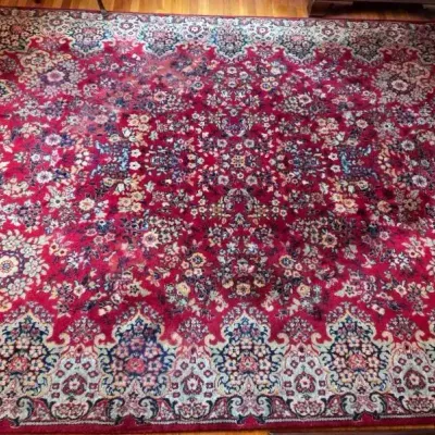Imperamar Pure Wool Pile Red Area Rug 11' X 8' & Hall Rug 4'4" X 2'3"