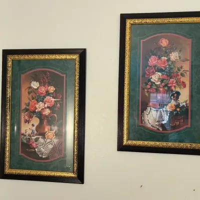 Group of Four Framed Floral Prints 