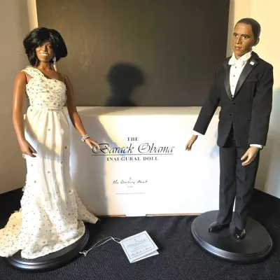 Barack & Michelle Obama Inaugural Danbury Mint Dolls