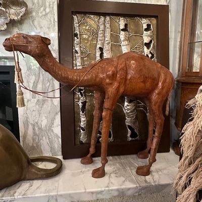 Sale Photo Thumbnail #11: Leather Camel- About 3 feet tall