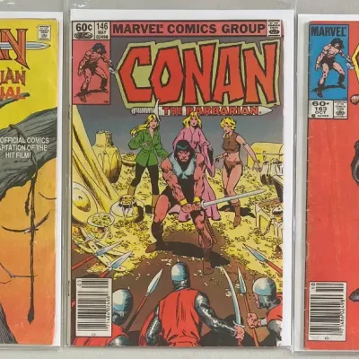 
Marvel Comics Group Conan The Barbarian 1982 2, 1983 146, And 1984 163