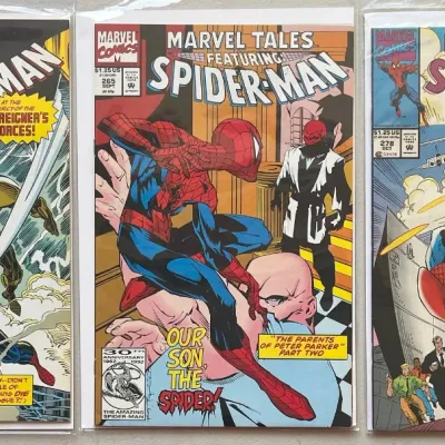 
Marvel Comics Group 1992 And 1993 Web Of Spider-man And Marvel Tales 92, 265, And 278