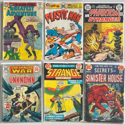 
(6) 1970's DC Comics - Plastic Man, The Phantom Stranger, Star Spangled War, Strange Adventures, And More