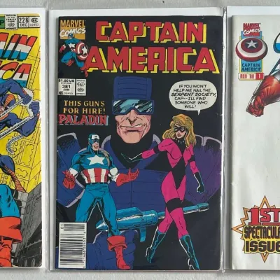Marvel Comics Group Captain America 1978 228, 1996 1, And 1991 381 Comic Books