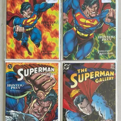 DC Comics Superman Doomsday Books 1-3 1994 And The Superman Gallery 1 1993