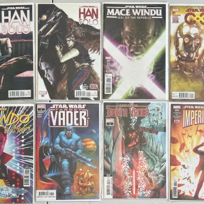 (8) Marvel Comics Star Wars 2016-19 -han Solo, Darth Vader, Mace Windu, Lando, C-3po