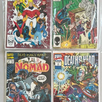 (4) Marvel Comics - Excalibur 1989 18, Fallen Angels 1987 3, Nomad 1992 5, And Death's Head 1992 4