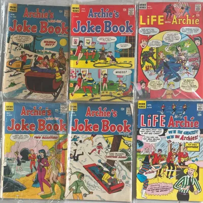 
(6) Archie Comics Group 1967 Archies Joke Book And Life With Archie
