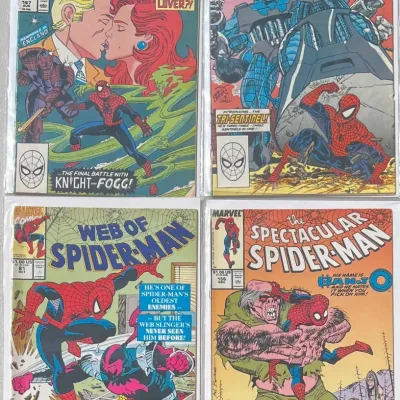 
Marvel Comics Group 1990 And 1991 The Amazing And Spectacular Spider-man 81, 167, 156, And 329