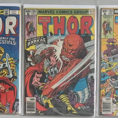 Marvel Comics Group The Mighty Thor 1979 283, 285, And 286