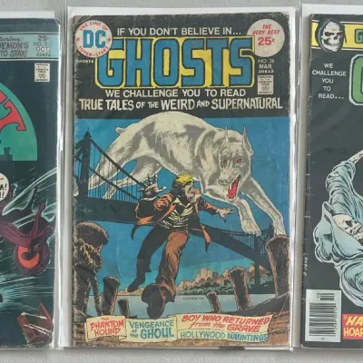 DC Comics Ghosts 36 1975, 49 1976, And Ghost Castle 3 1975 (as Is)