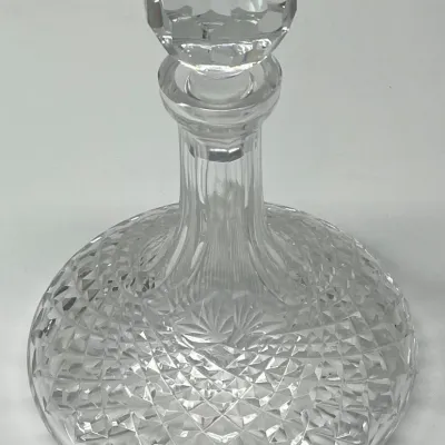 
Vintage Clear Glass 10" Decanter With Stopper