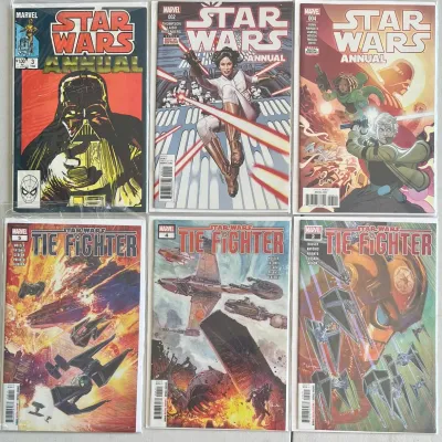 (6) Marvel Comics Star Wars - (3) Annual And (3) Tie Fighter - 1983-2018