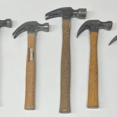 
(5) Wood And Metal Handle Claw Hammers