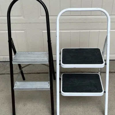
(2) Small Folding Stepstools - One Tricam 200 Pound 18.5"