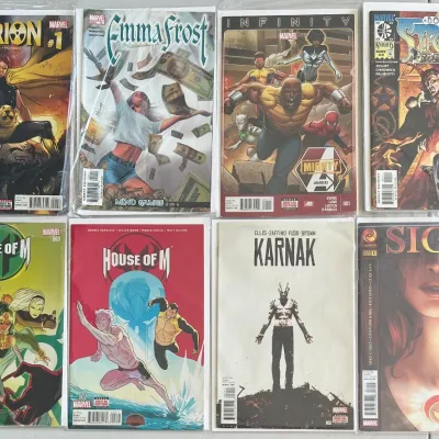 (8) Assorted Marvel Comics - House Of M, Emma Frost, Hyperion, Karnak, Doctor Strange, Sigil, And More