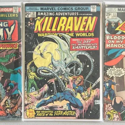 
Marvel Comics Group The Living Mummy 1975 14, Killraven 1975 31, And The Tomb Of Dracula 1975 33