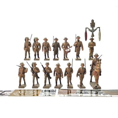 Sale Photo Thumbnail #287: (14) Lineol Italian Tropical Infantry & Bersaglieri Figures