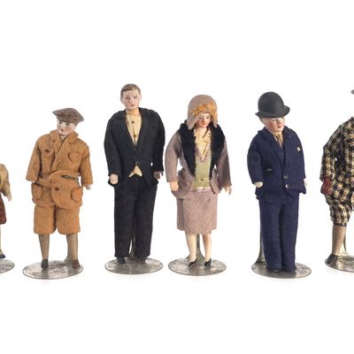 Sale Photo Thumbnail #641: (6) German Bisque Miniature Dolls