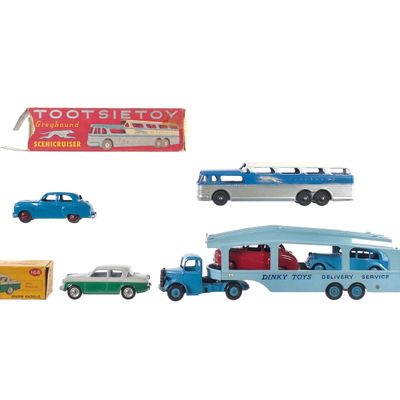 Sale Photo Thumbnail #613: (4) Cast Iron Dinky & Tootsietoy Toys