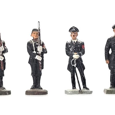 Sale Photo Thumbnail #77: (4) Elastolin/Lineol WWII German Soldiers and Heinrich Himmler