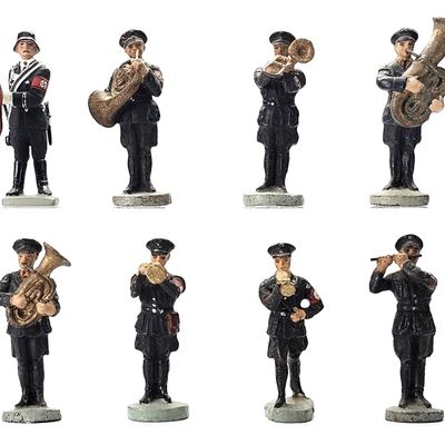 Sale Photo Thumbnail #72: (8) Elastolin/RK WWII German Soldier Band Members