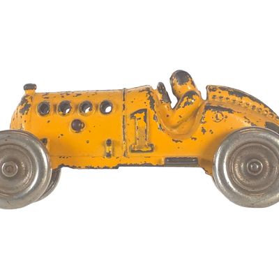 Sale Photo Thumbnail #381: Hubley Toys Yellow No. 1 Racer Cast Iron