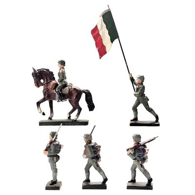 Sale Photo Thumbnail #160: (6) Lineol Italian Infantry & Cavalry Figures