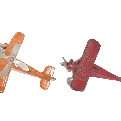 Sale Photo Thumbnail #571: (2) Arcade Monocoupe & Hubley Gyrocopter Cast Iron Planes