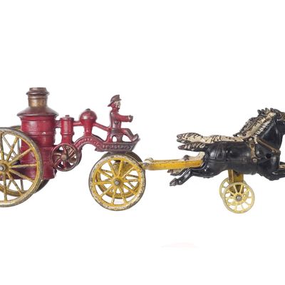 Sale Photo Thumbnail #603: Horse-Drawn Fire Pumper Engine Cast Iron