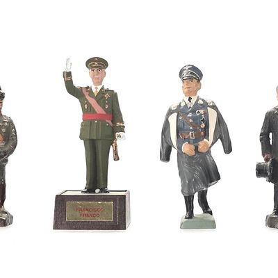 Sale Photo Thumbnail #82: (4) WWII Military Figures Goering/Franco/Hindenburg