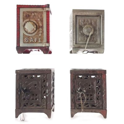 Sale Photo Thumbnail #512: (4) Cast Iron Safe Banks Kyser & Rex/Stevens