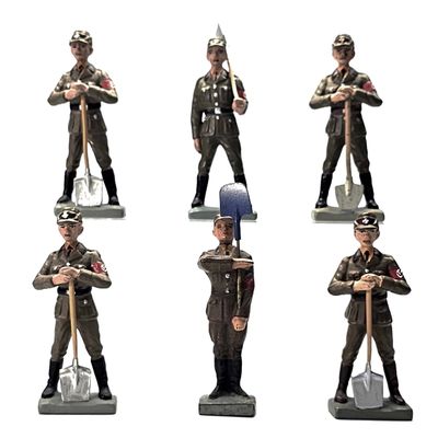 Sale Photo Thumbnail #237: (6) RK/Lineol German NSDAP Reichsarbeitsdienst Labour Service Figures