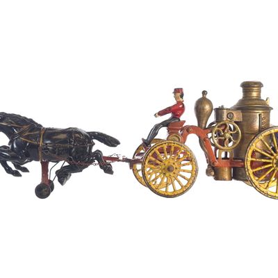 Sale Photo Thumbnail #464: 1900 Wilkins Horse-Drawn Fire Pumper Cast Iron