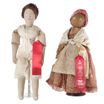 Sale Photo Thumbnail #630: (2) Black Aunt Jemima Rag Doll & Unusual Rag Doll