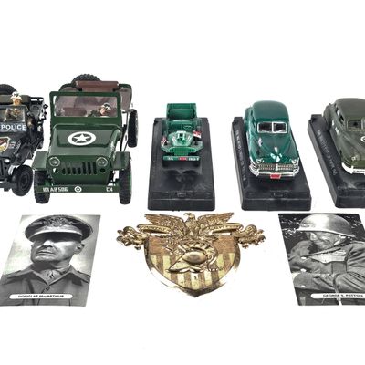 Sale Photo Thumbnail #278: (6) Solido US Army Command Vehicles & General Staff Ephemera Lot