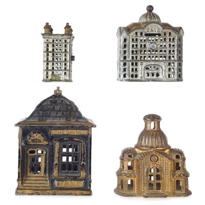 Sale Photo Thumbnail #510: (4) Cast Iron Architectural Banks Williams/Grey Iron/Stevens