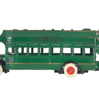 Sale Photo Thumbnail #421: Arcade Toys Restored Green Yellow Coach Cast Iron