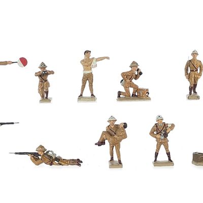 Sale Photo Thumbnail #359: (10) Lineol German Afrika Korps Desert Signals & Medical Unit