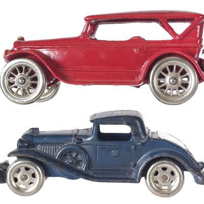 Sale Photo Thumbnail #583: (2) A.C. Williams Red Lincoln & Red/Blue REO Cars