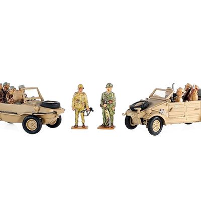 Sale Photo Thumbnail #310: Gonio & del Prado Wehrmacht Afrika Korps Schwimmwagen & Kubelwagen Personnel