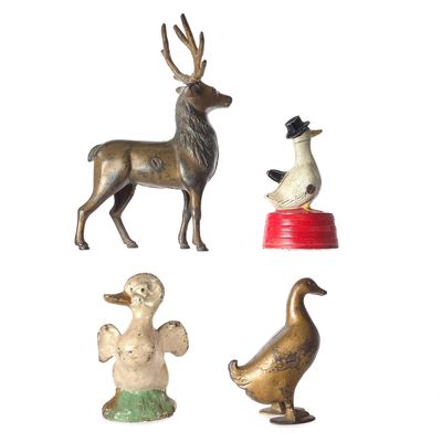 Sale Photo Thumbnail #502: (4) Hubley & Williams Elk & Duck Banks