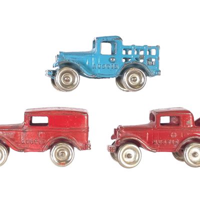 Sale Photo Thumbnail #570: (3) Arcade Austin Trucks in Cast Iron